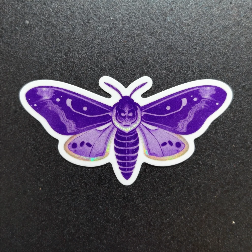 Cryptid Moth Holographic Sticker